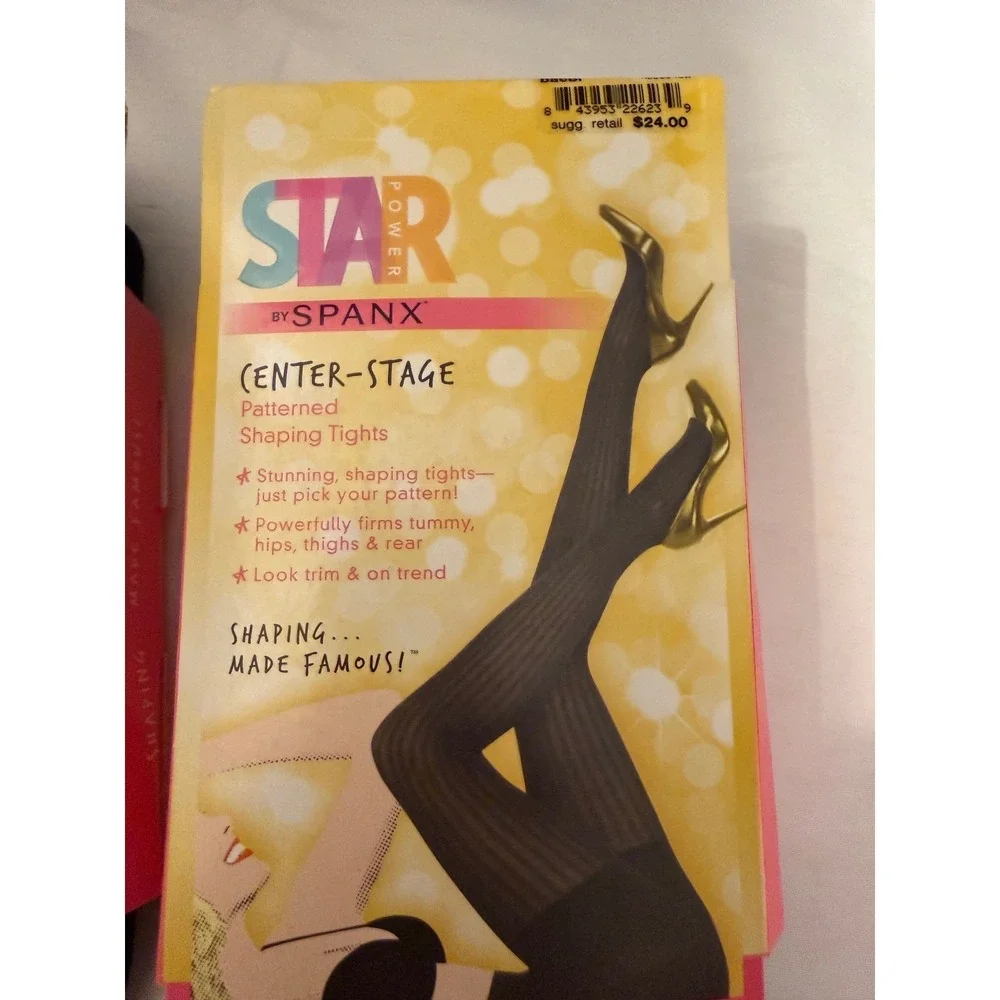 Lot of 4 STAR by Spanx Enter-Stage Shaping Tights Size C Mixed Pattern NIP